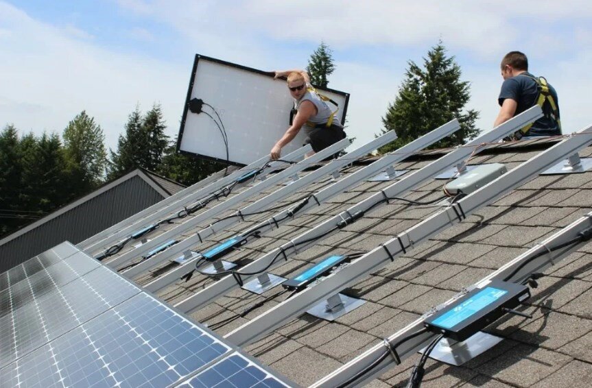 Photovoltaik-Anlage auf Wohnhaus in Norddeutschland